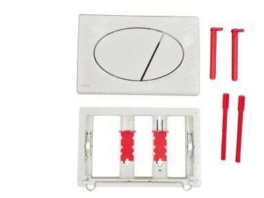 Alca plast potinkinio WC rėmo mygtukas ,,baltas" M70