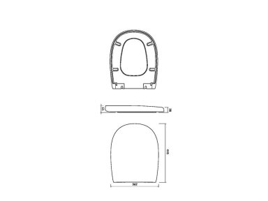 Cersanit ARTECO Soft-Close Easy-Off klozeto dangtis K667-001