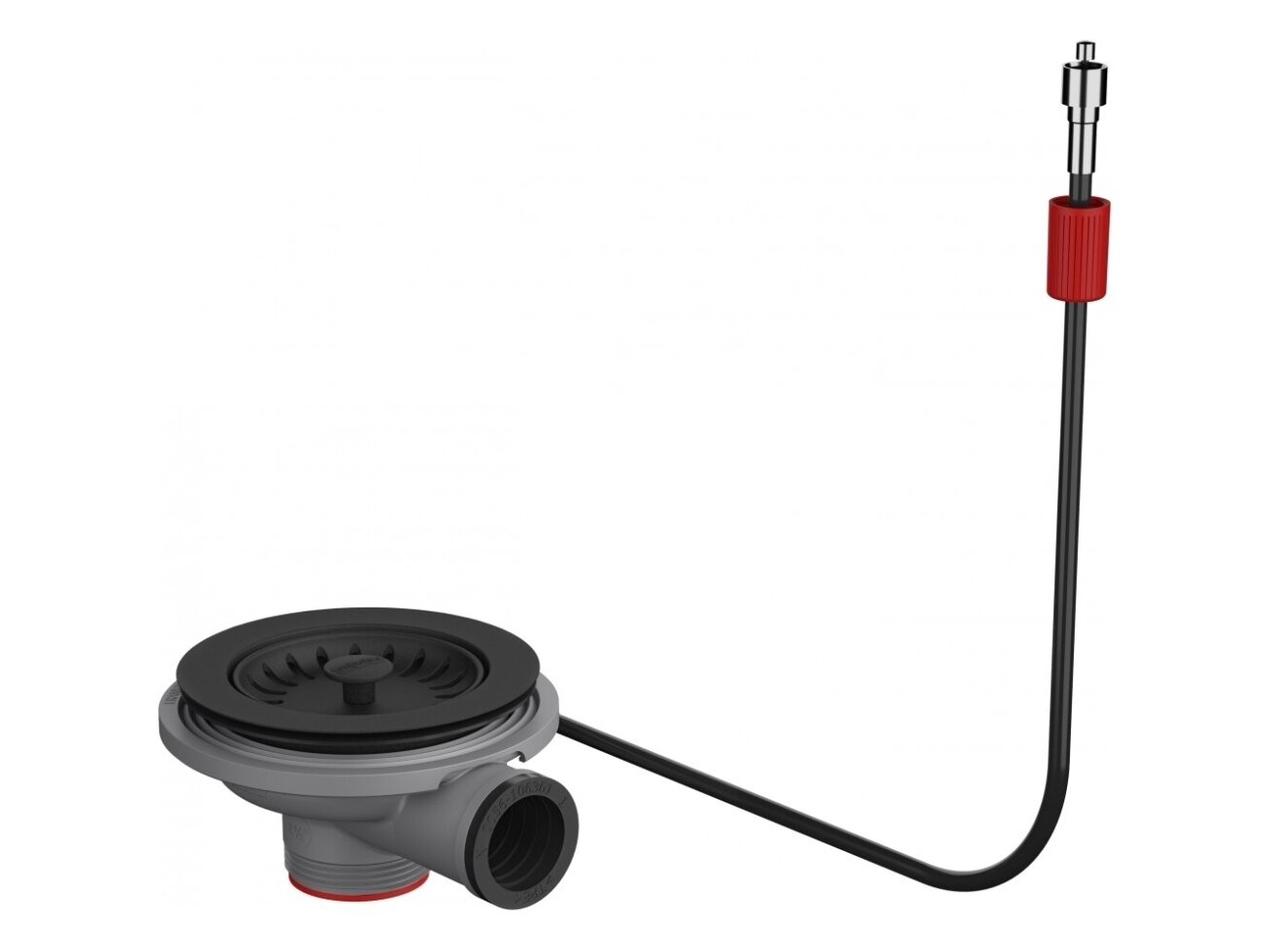 Franke plautuvės ventilis 3½ juodas matinis