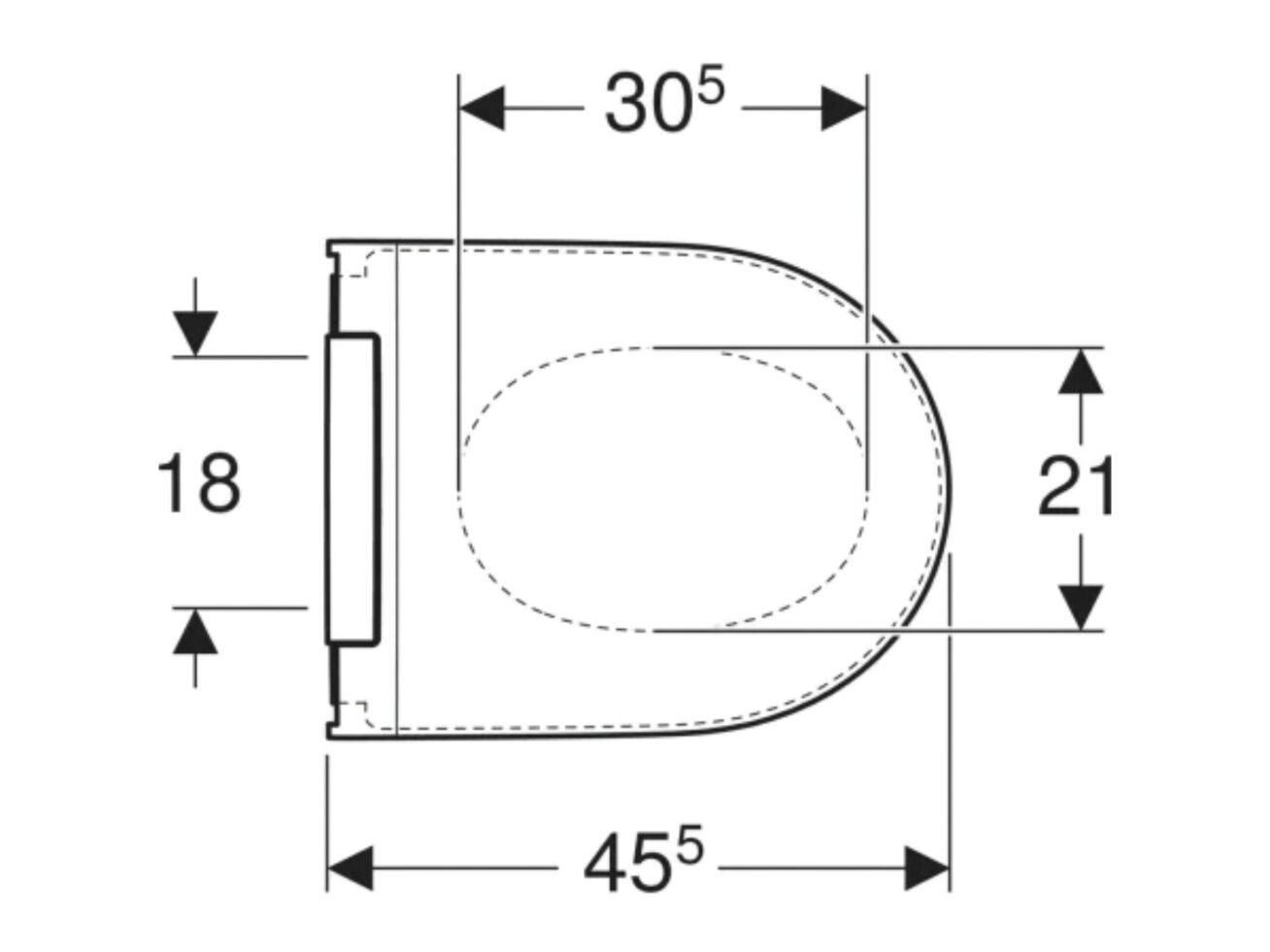 Geberit ONE WC puodų dangtis  balta / blizgus 243.989.11.2 1