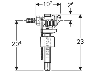 Geberit pripildymo mechanizmas potinkiniams WC bakeliams TYP 383 Geberit pripildymo mechanizmas potinkiniams WC bakeliams TYP 383