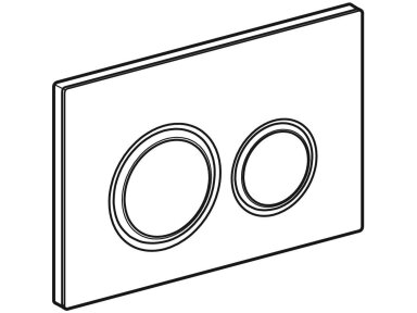 Geberit Sigma50 juodojo chromo vandens nuleidimo mygtukas 115.651