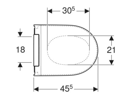 Geberit ONE WC puodų dangtis  balta / blizgus 243.989.11.2 1