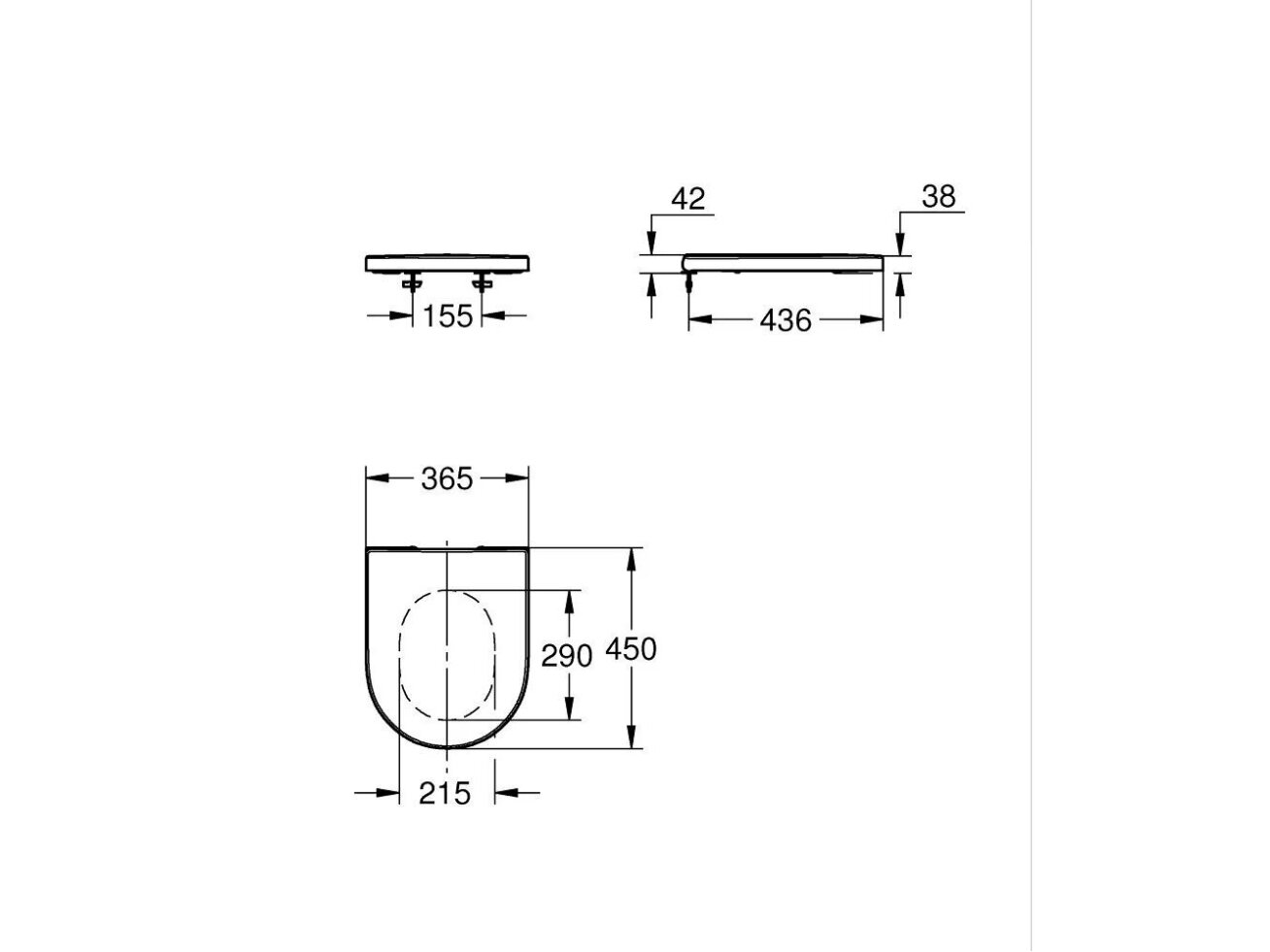GROHE Euro Ceramic Slim Soft-Close Quick-Release klozeto dangtis 102501SH00 4 GROHE Euro Ceramic Slim Soft-Close Quick-Release klozeto dangtis 102501SH00 4