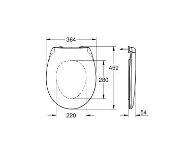 GROHE Bau Ceramic Soft-Close Duroplast klozeto dangtis 39493000