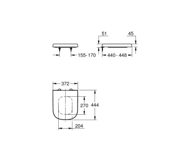 GROHE Euro Ceramic Soft-Close Quick Release unitazo dangtis 39330002