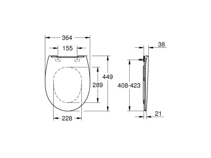 GROHE Bau Ceramic SLIM Soft-Close Duroplast 39923000 1 GROHE Bau Ceramic SLIM Soft-Close Duroplast 39923000 1