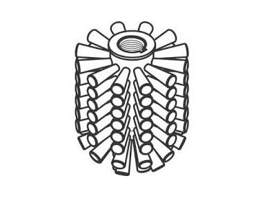 Hansgrohe juoda WC šepečio galvutė pakeitimui 75mm