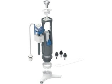 „Ifö“ 240-333 tipo nuleidimo mechanizmas, dvigubo nuleidimo, 1/2″, skirtas „Aqua“ klozetui su išoriniu bakeliu: 245.925.00.1