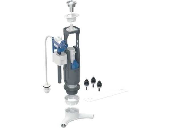 „Ifö“ 240-333 tipo nuleidimo mechanizmas, dvigubo nuleidimo, 1/2″, skirtas „Aqua“ klozetui su išoriniu bakeliu: 245.925.00.1