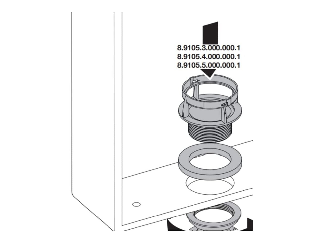 Laufen nuleidimo mechanizmo įdėklas H8910550000001 1