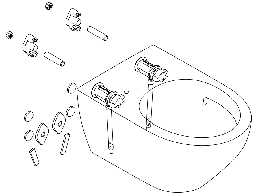 Laufen KARTELL LUA WC tvirtinimo komplektas H8938270000001 2