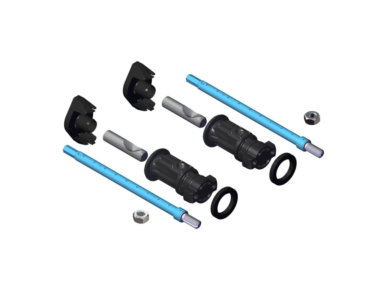 Pakabinamų unitazų ir bidė tvirtinimo komplektas, EasyFit 2.0, 250 mm Pakabinamų unitazų ir bidė tvirtinimo komplektas, EasyFit 2.0, 250 mm