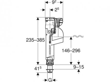 Geberit pripildymo mechanizmas 281.208.00.1 2