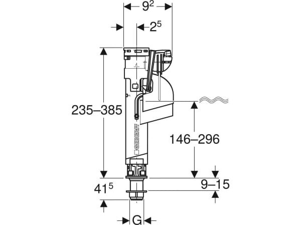 Geberit pripildymo mechanizmas 281.208.00.1 2