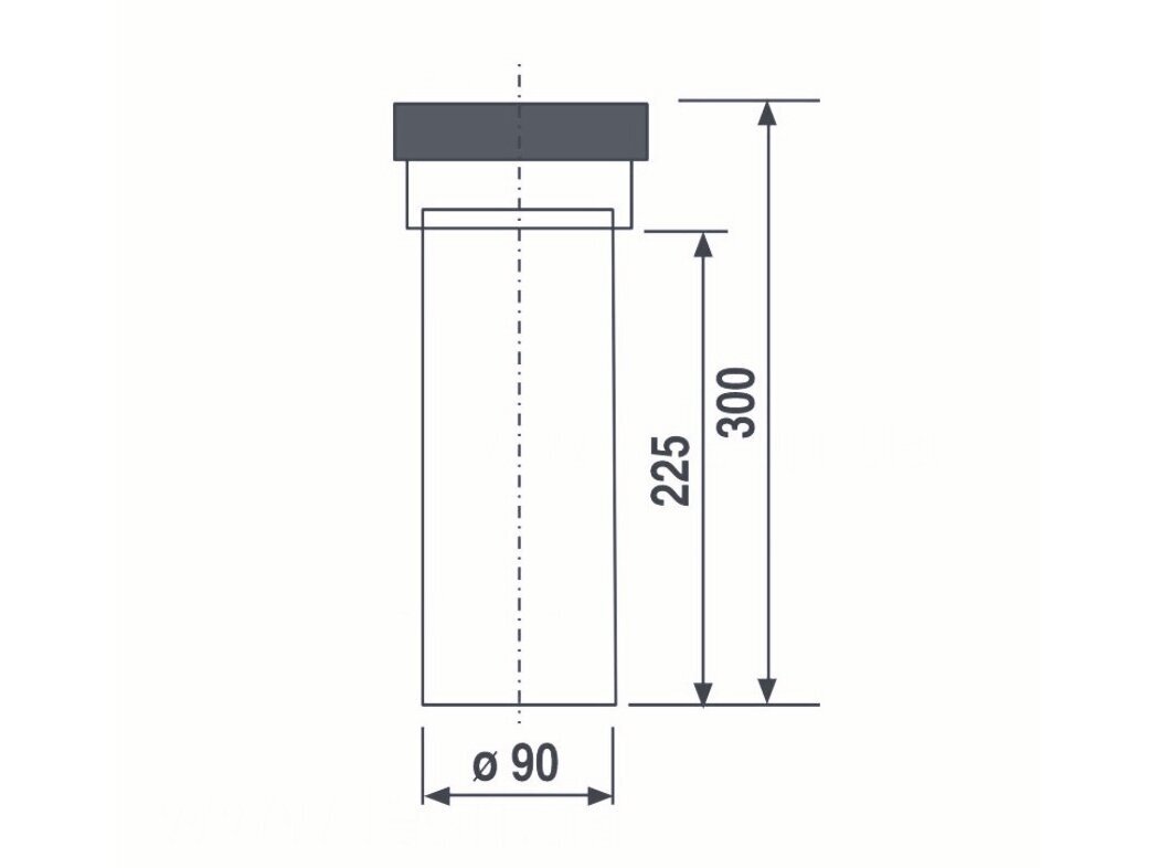 Sanit WC nuotekų vamzdis 300 mm 58.914.00..0000 1 Sanit WC nuotekų vamzdis 300 mm 58.914.00..0000 1