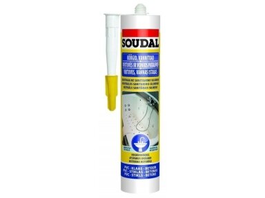 Soudal elastiškas skaidrus sanitarinis silikonas 280 ml 224034661
